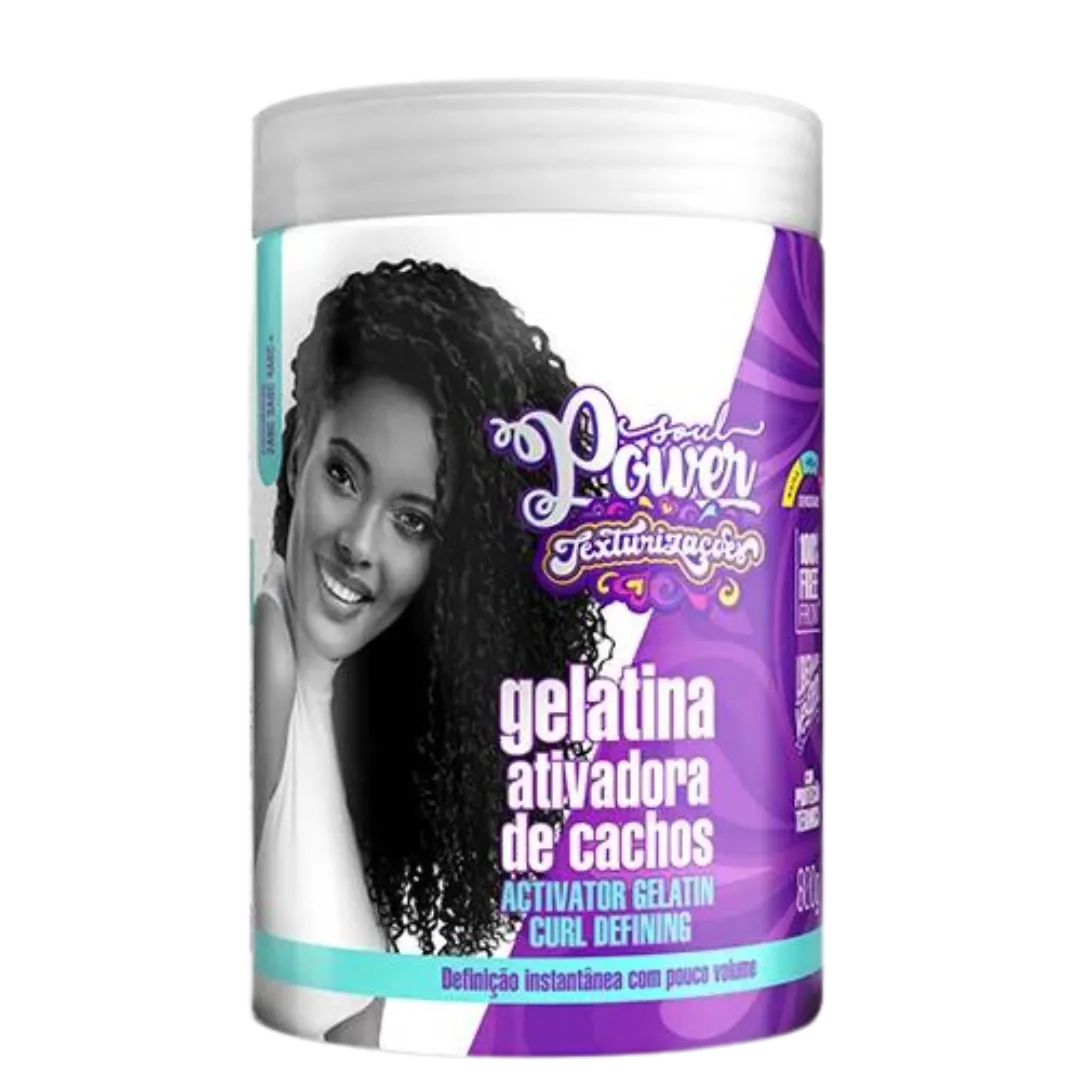 Soul Power Texturizações Gelatina Ativadora de Cachos 800ml