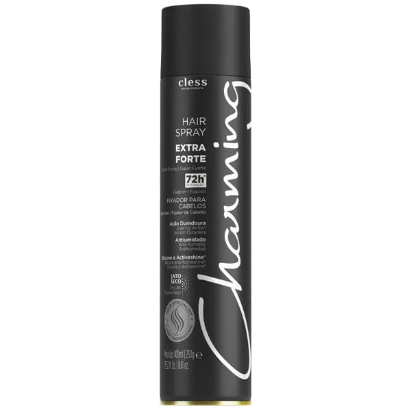 Spray Fixador Para Cabelo Charming Black 400ml