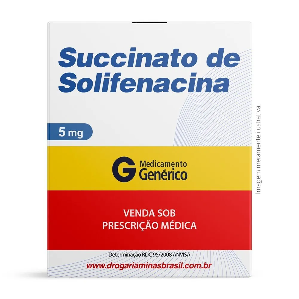 Succinato De Solifenacina 5Mg Com 30 Comprimidos Generico Ranbaxy