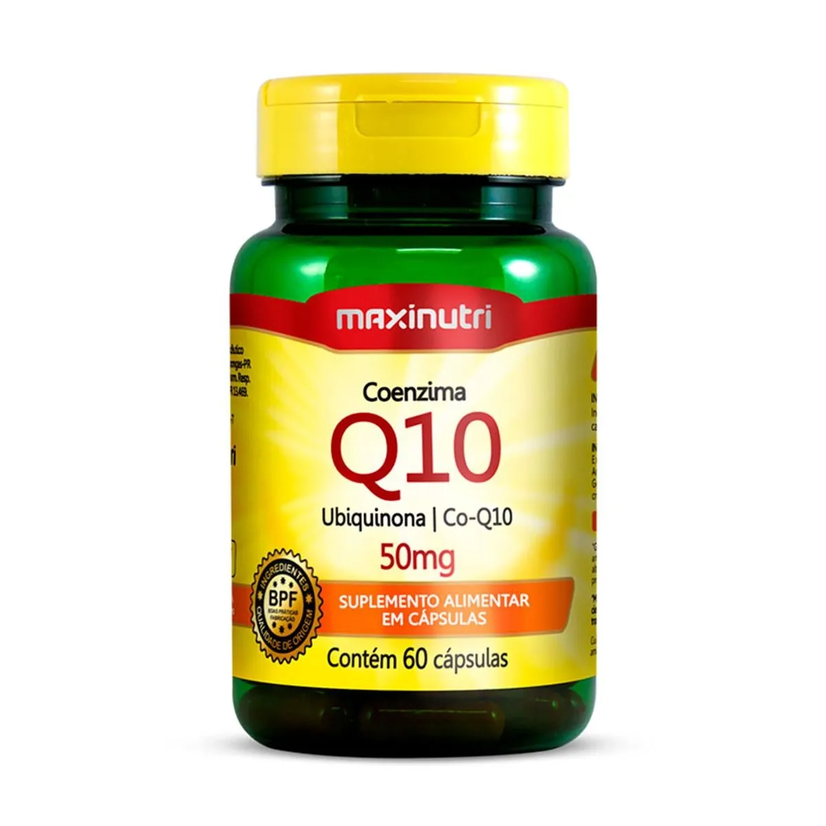 Suplemento Alimentar Coenzima Q10 50mg Com 60 Cápsulas Maxinutri