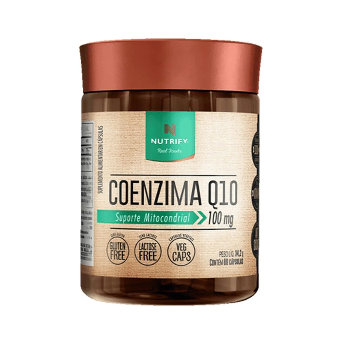 Suplemento Alimentar Coenzima Q10 Com 60 Cápsulas Nutrify