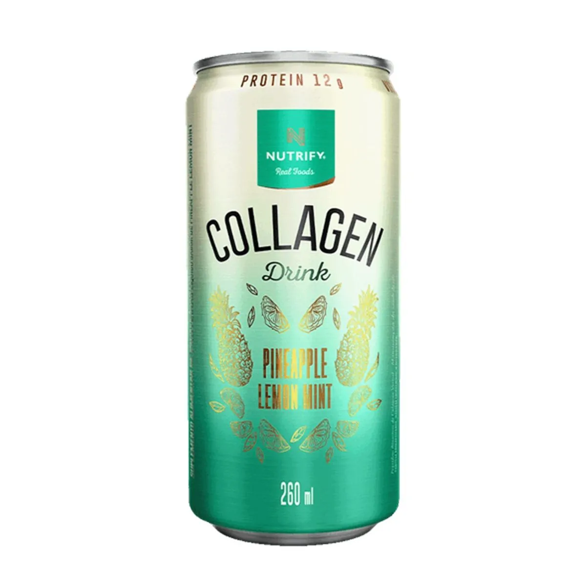 Suplemento Alimentar Líquido Collagen Drink Sabor Pineapple Lemon Mint Com 260ml Nutrify