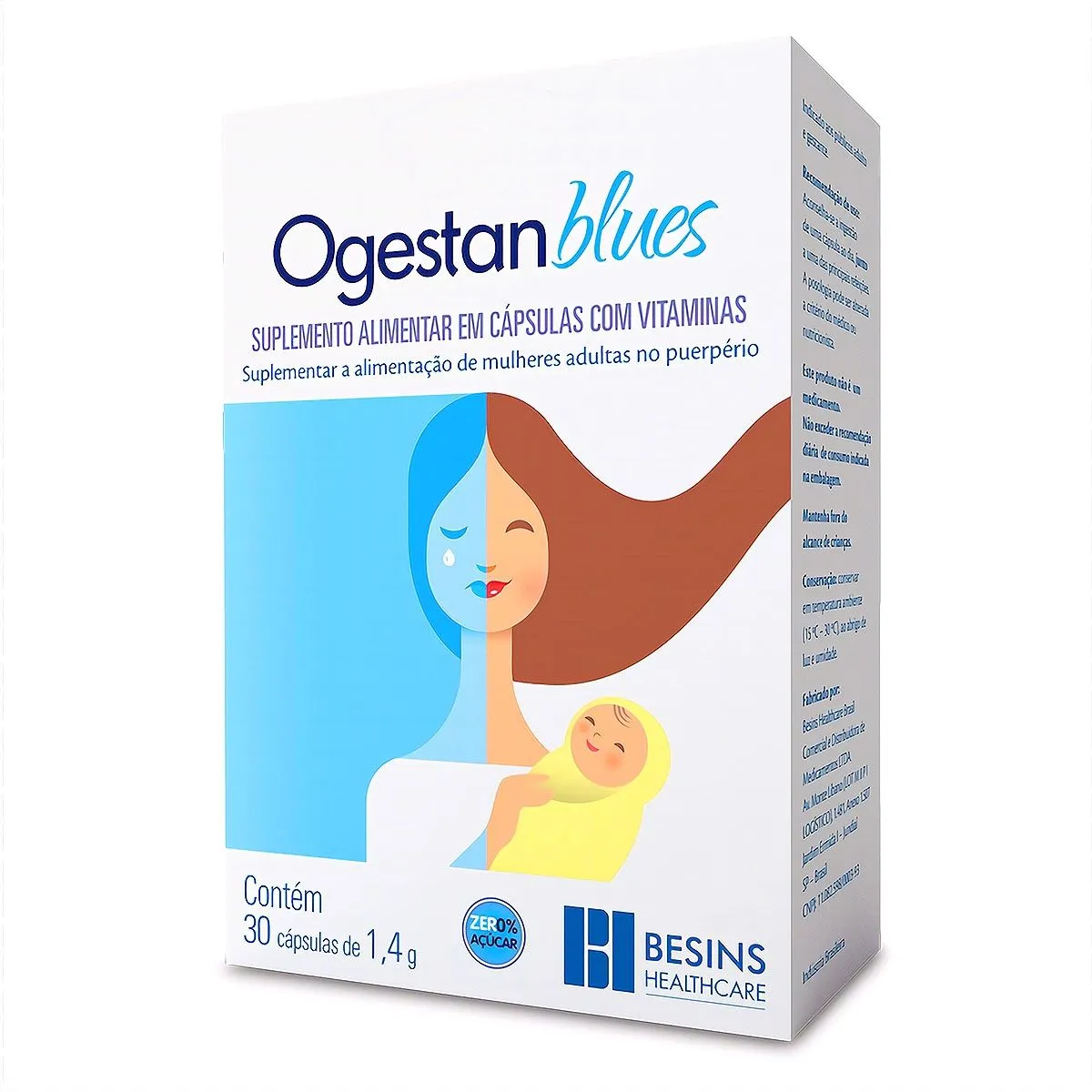 Suplemento Alimentar Ogestan Blues com 30 Cápsulas Besins Healthcare