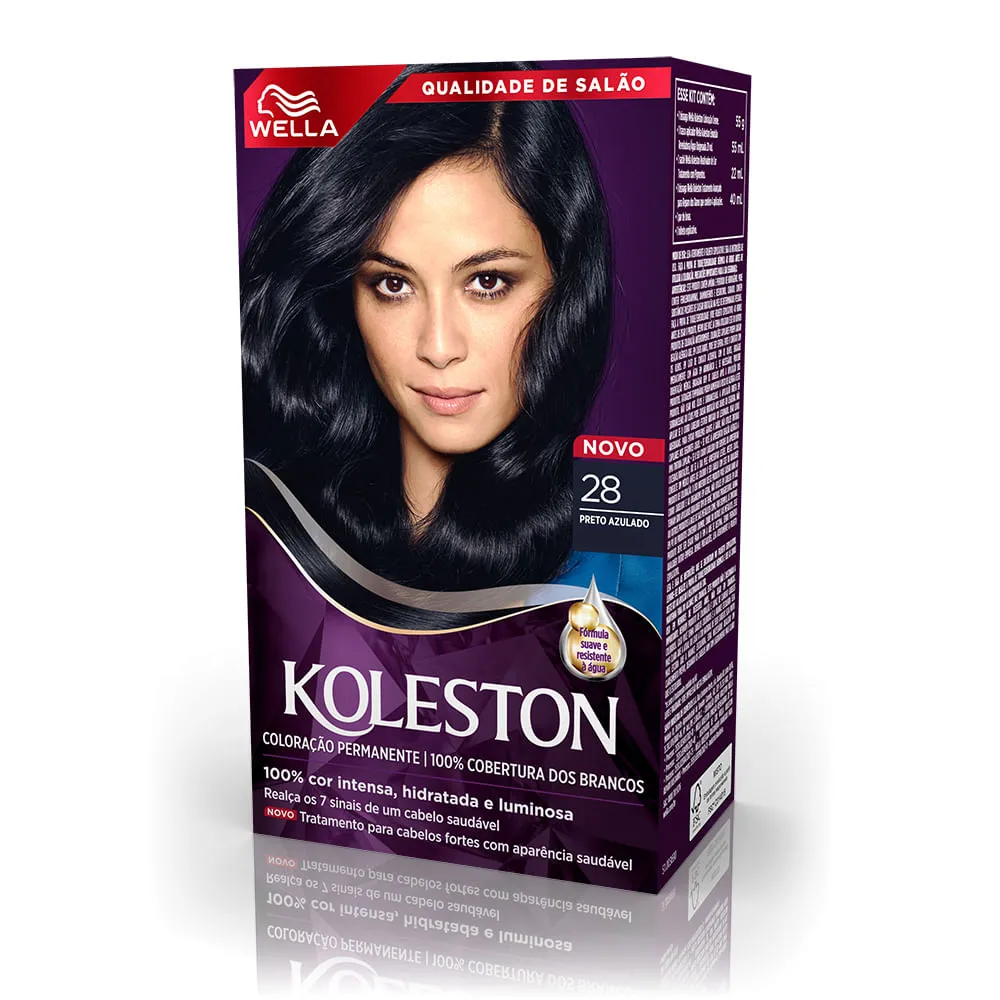 Tinta de Cabelo Koleston 28 Preto Azulado