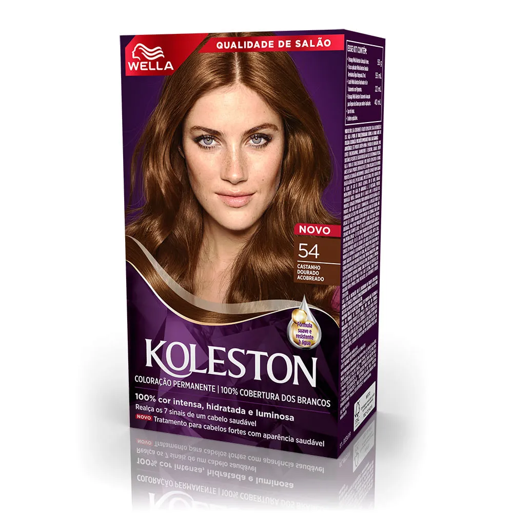 Tintura Koleston 54 Castanho Dourado Acobreado