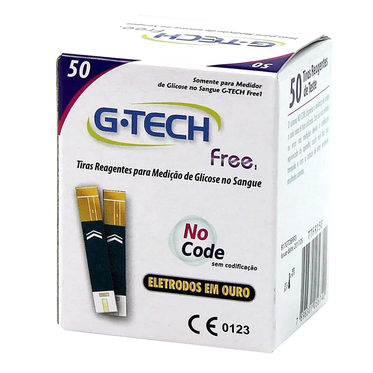 Tiras Reagentes G-Tech Free Com 50 Unidades Ref: TTFR150