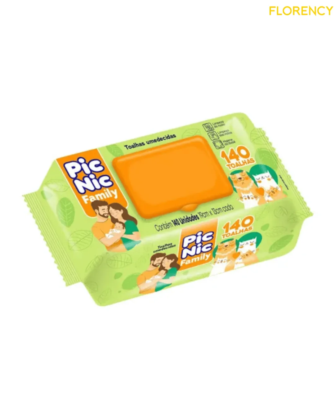 Toalha Umedecida Pic Nic Family Com 140un