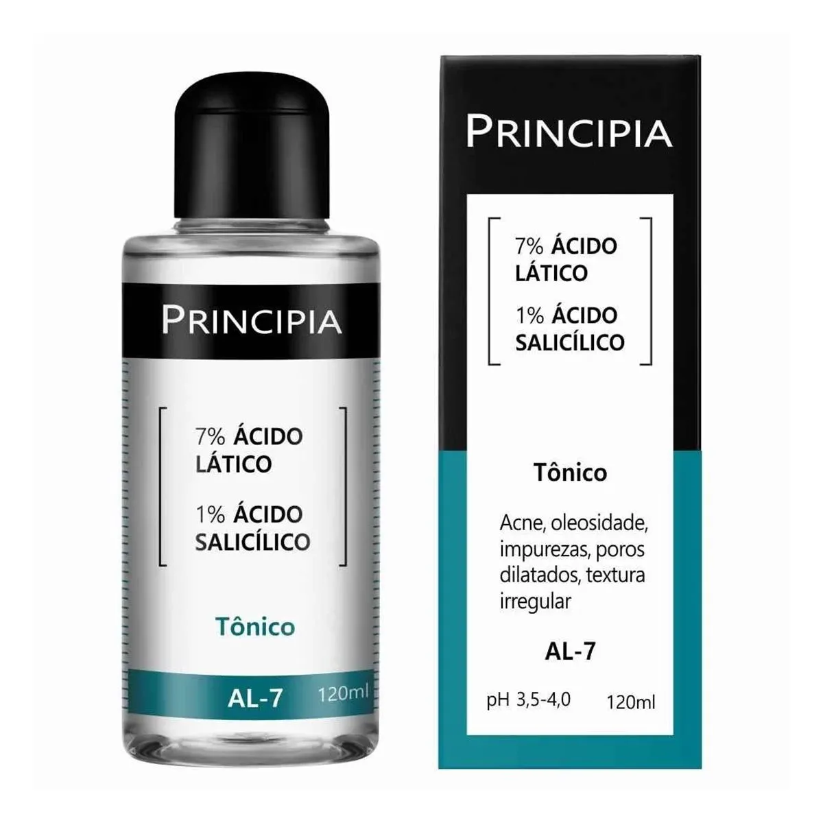 Tônico Renovador 7% Ácido Lático e 1% Ácido Salicílico Al-7 Com 120ml Principia
