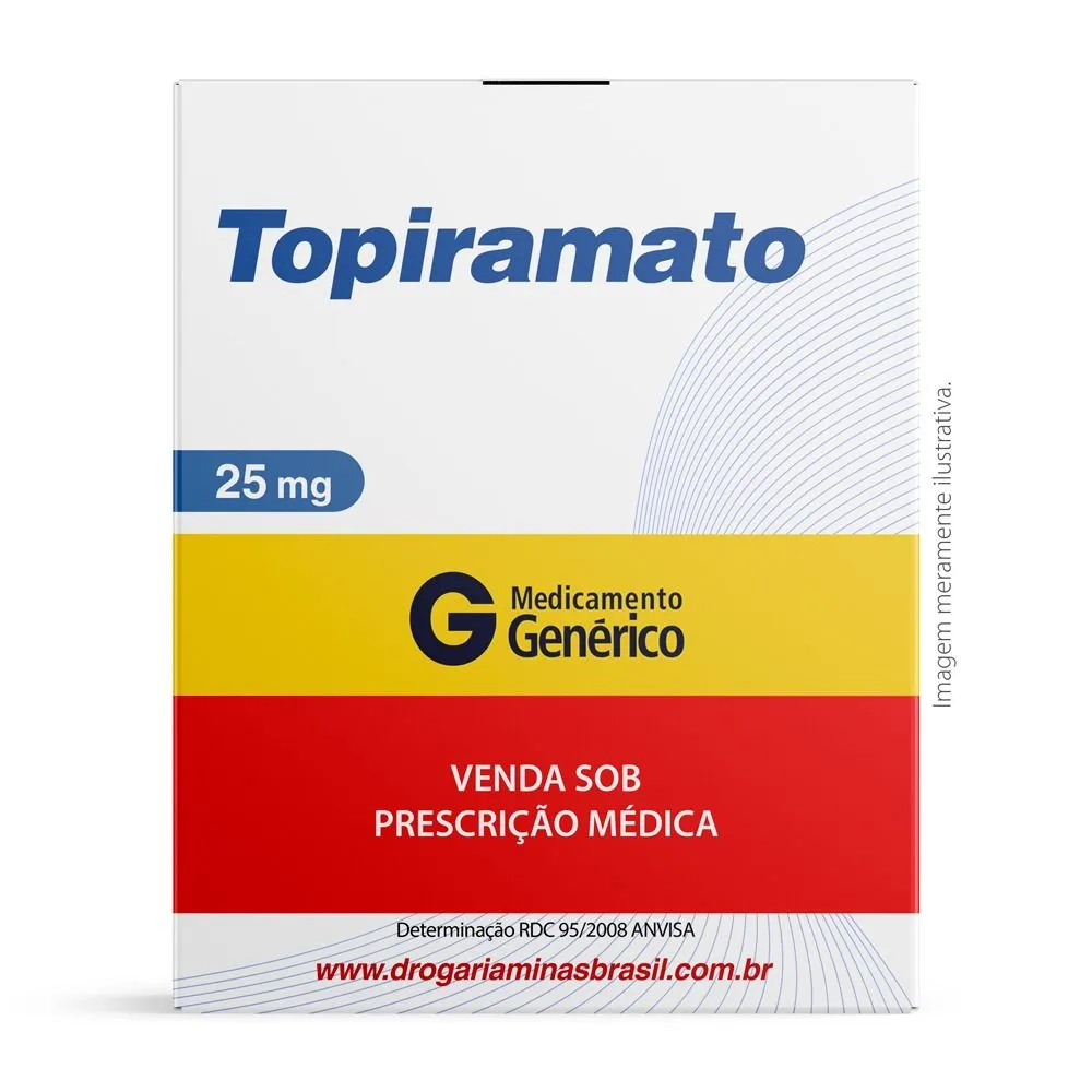 Topiramato 25mg Com 60 Comprimidos Genérico Eurofarma