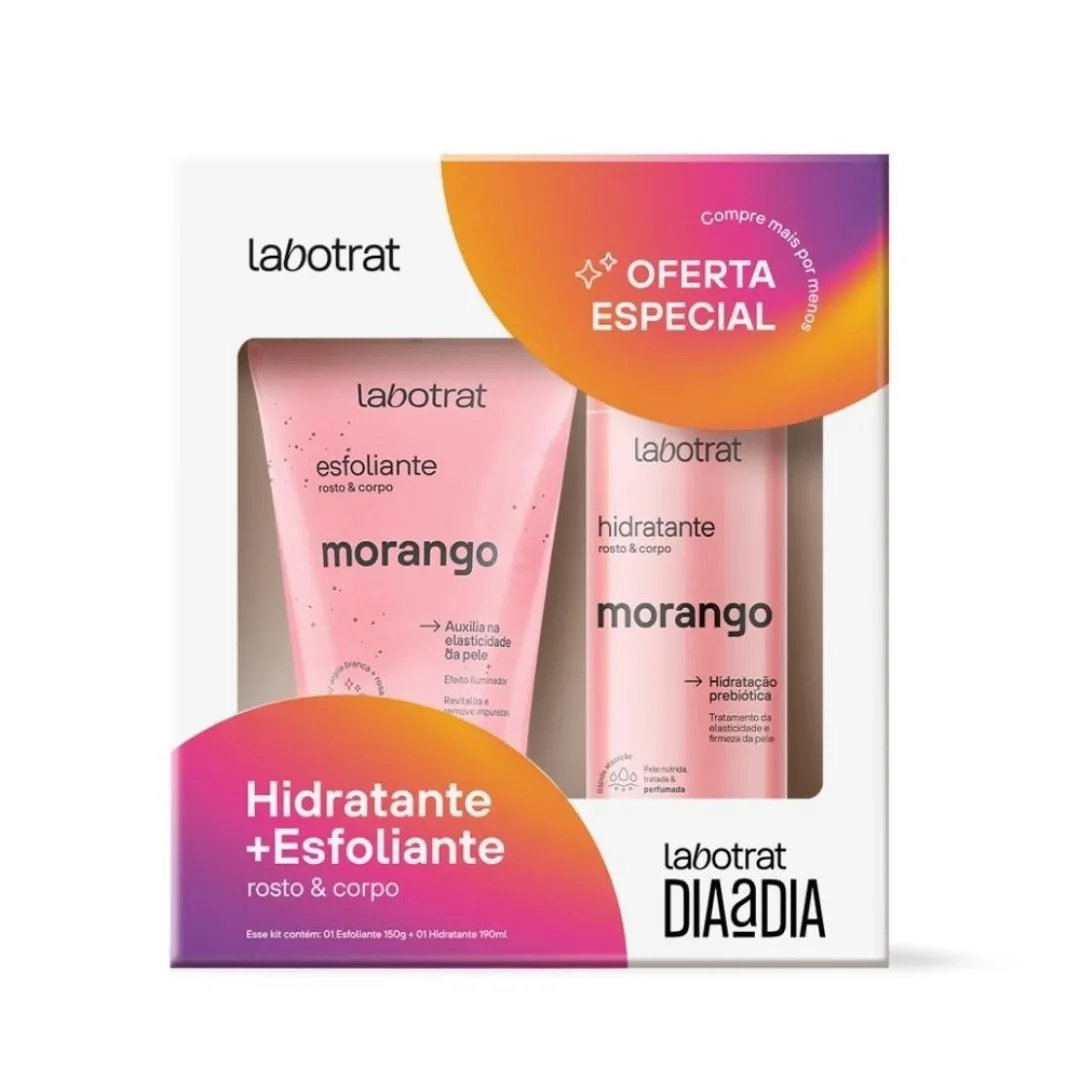 Labotrat Kit Caixa Dia a Dia Morango Esfo 150ml + Hidra 190ml