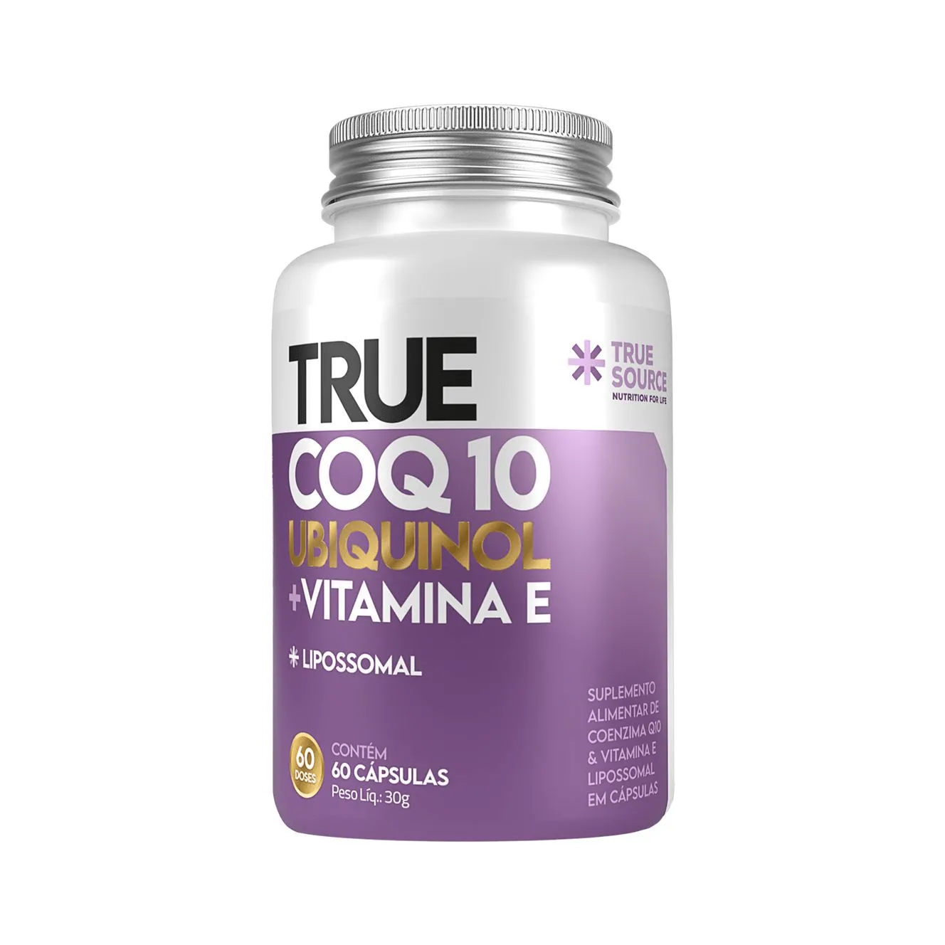 True CoQ10 Ubiquinol Lipossomal 60 Cápsulas