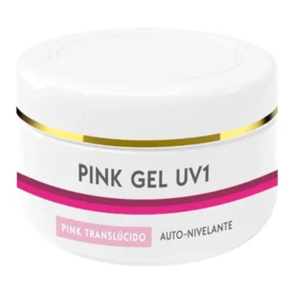 Pink Gel Para Alongamento de Unhas Muy Biela 30g UV1 Pink Translucido