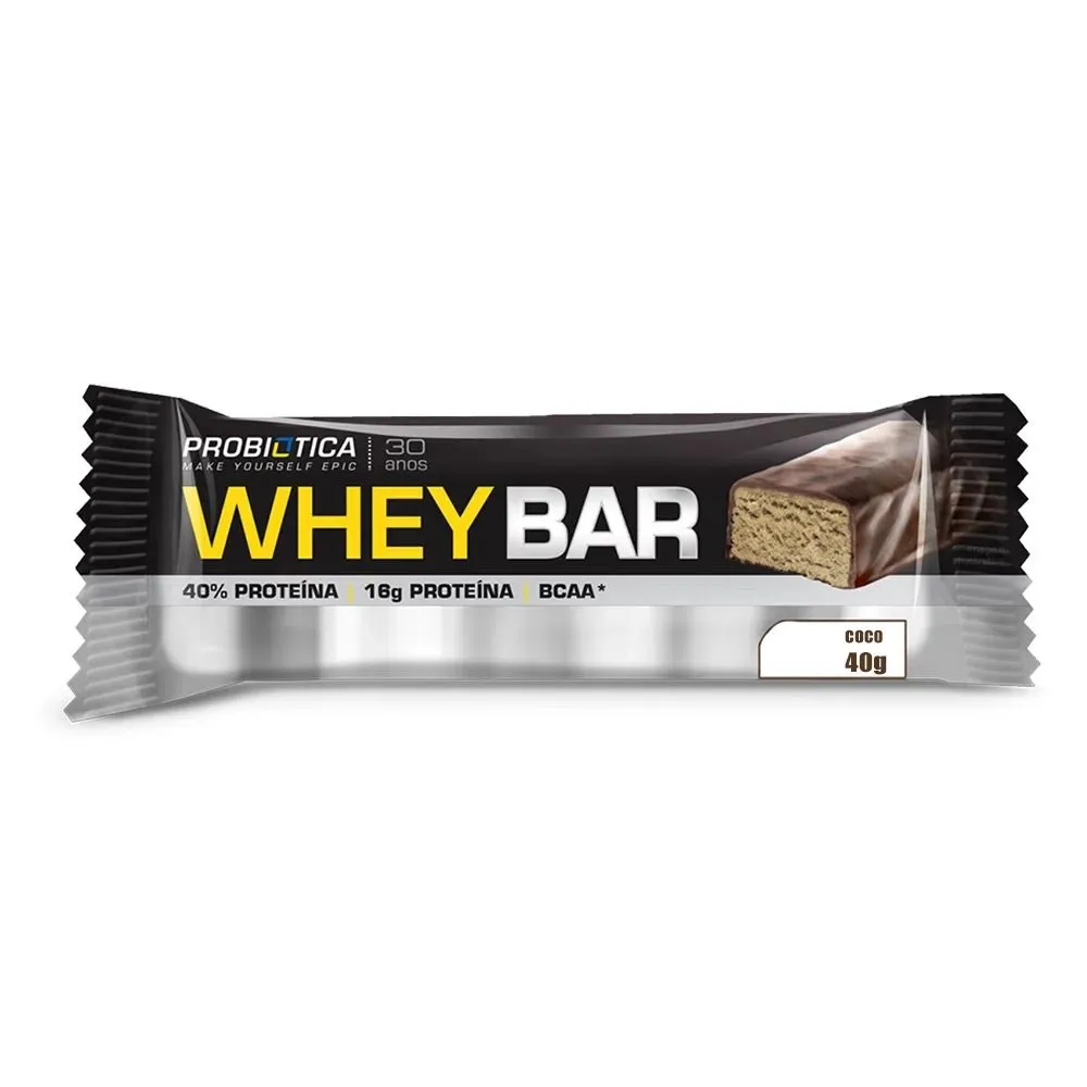 Whey Bar Probiótica Sabor Coco 40G