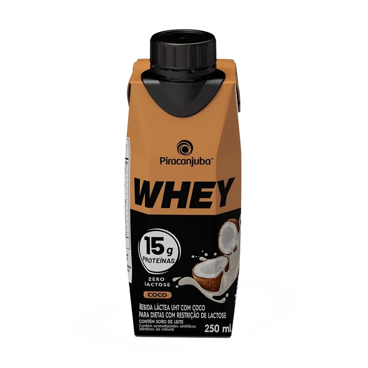 Whey Piracanjuba Bebida Láctea Zero Lactose Sabor Coco Com 250ml