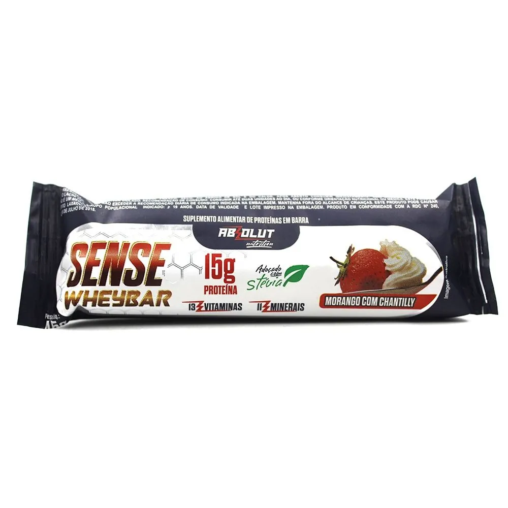 Whey Sense Barra Absolut Morango Com Chantilly 45g