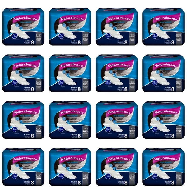 Kit c/16 Absorvente Nat Max Noturno S/Abas c/8 Unidades cada