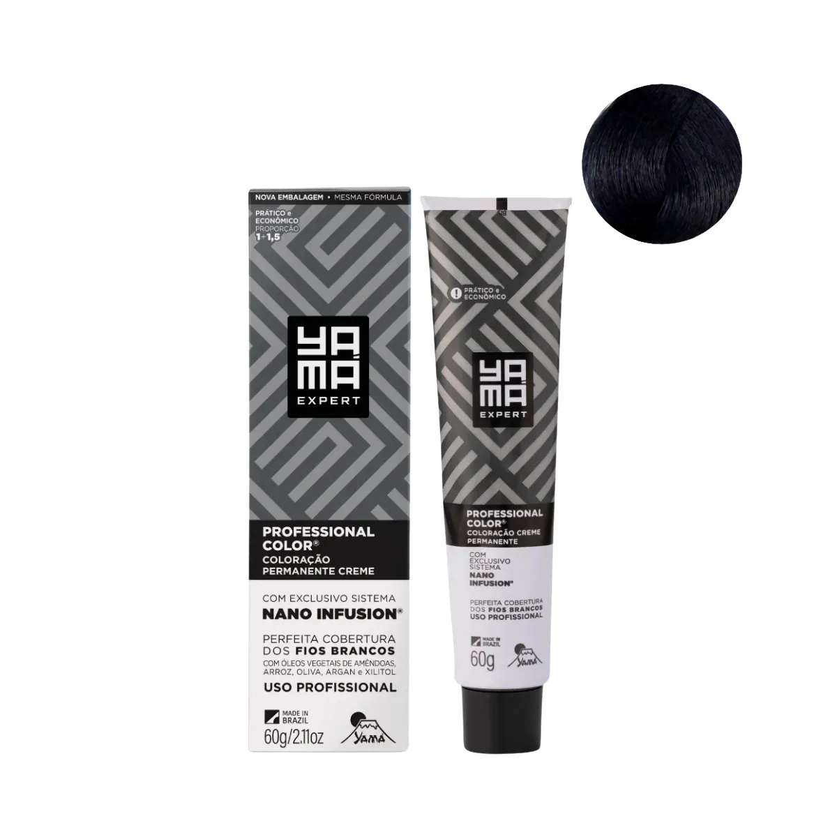 Yamá Coloração Permanente Nano Infusion 1.1 Preto Azulado | By Linda
