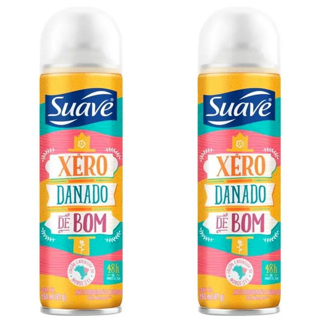 Kit c/2 Unidades de Desodorante Suave Aero Xero Dan Bom 150ml