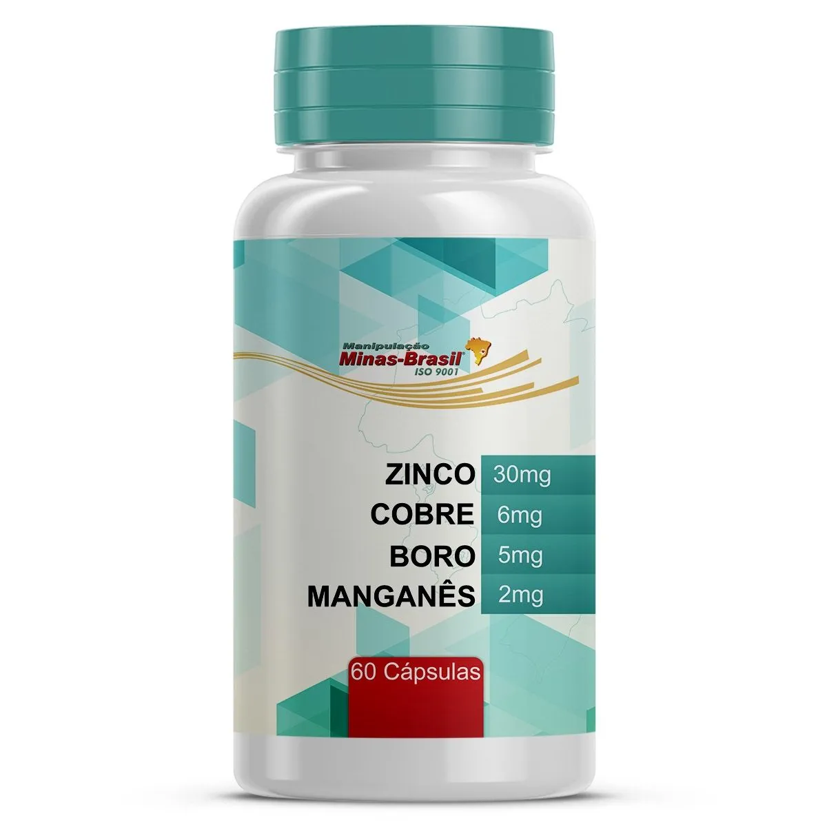 Zinco 30 Mg Cobre 6Mg Boro 5 Mg Manganês 2 Mg -60 Cápsulas