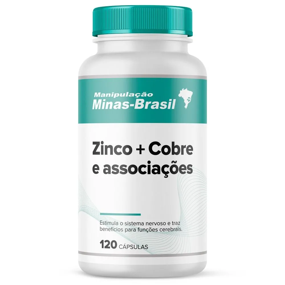 Zinco Com Cobre E Associações Com 120 Cápsulas
