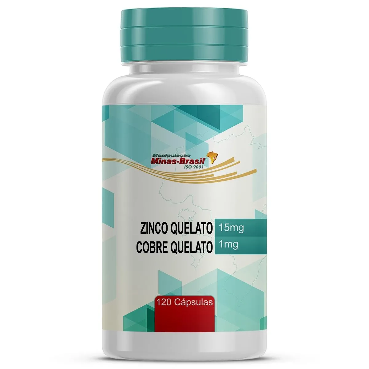 Zinco Quelato 15Mg Cobre Quelato 1Mg - 120 Cápsulas
