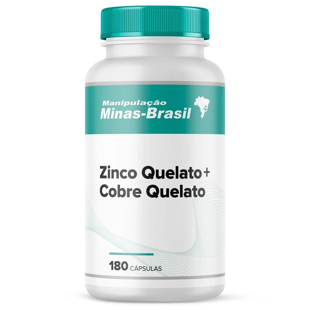 Zinco Quelato 15Mg Cobre Quelato 1Mg - 180 Cápsulas