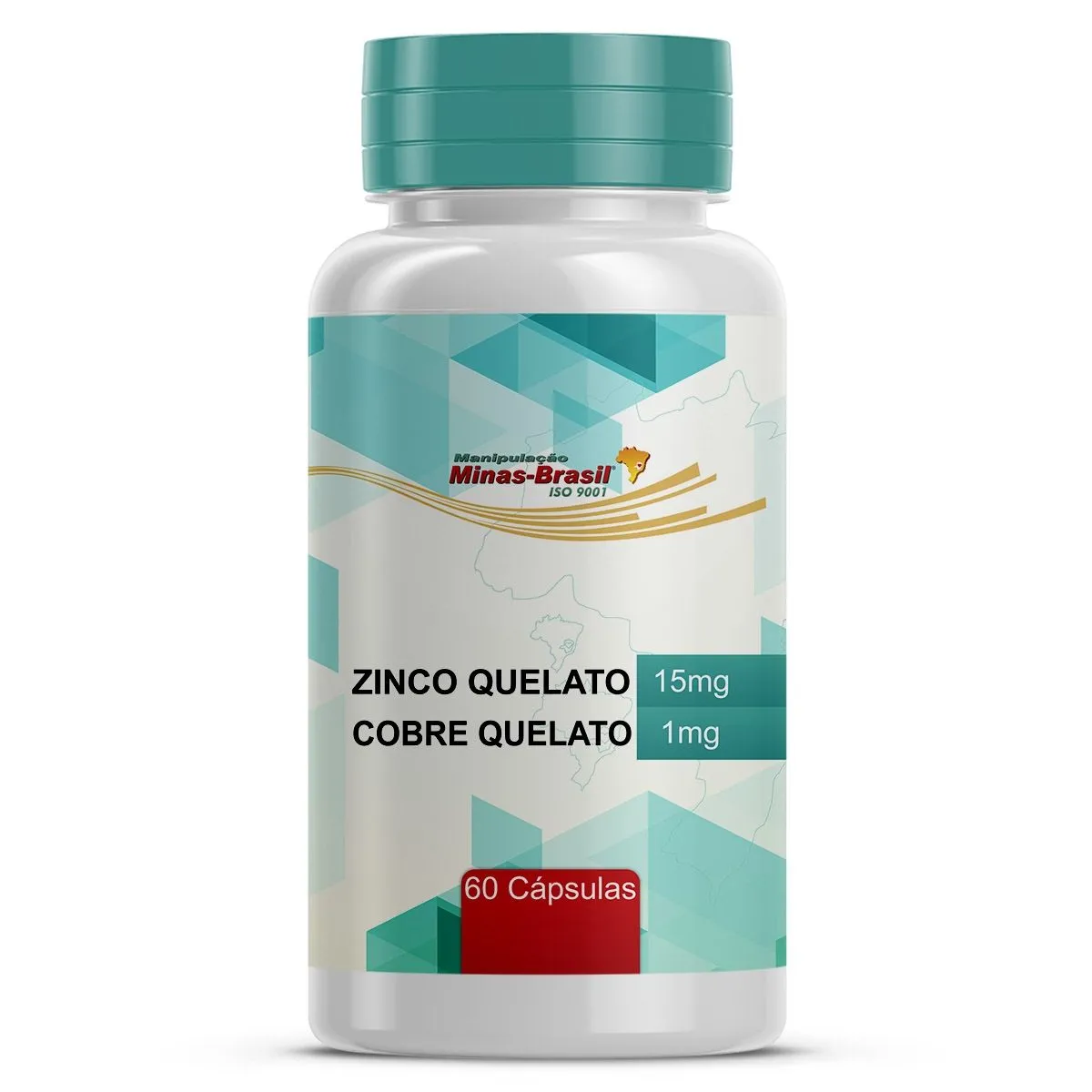 Zinco Quelato 15Mg Cobre Quelato 1Mg - 60 Cápsulas